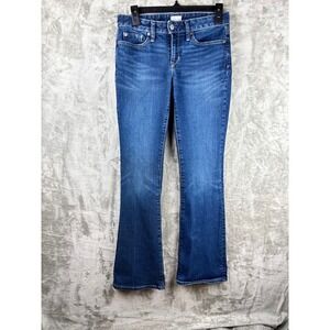 Gap 1969 Womens 25R Long & Lean Blue Bootcut Stretch Denim Jeans Mid Rise Casual